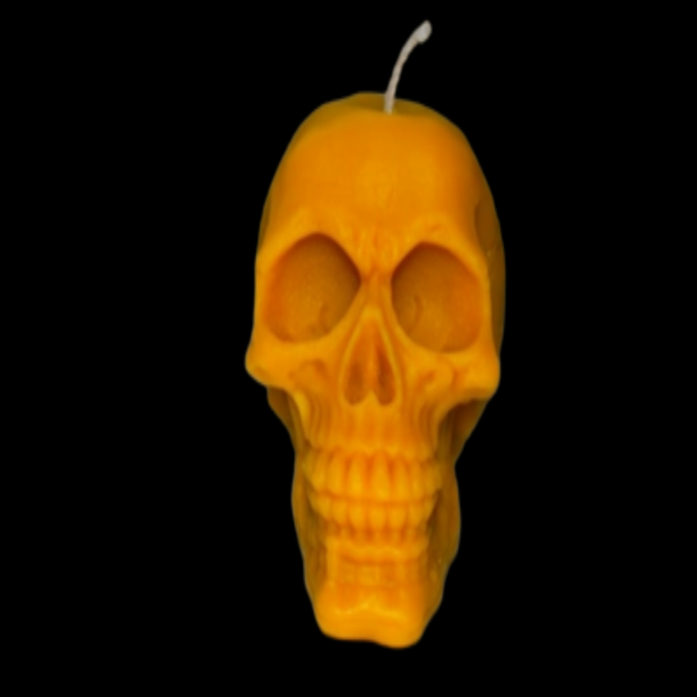 Large Beeswax Skull Candle