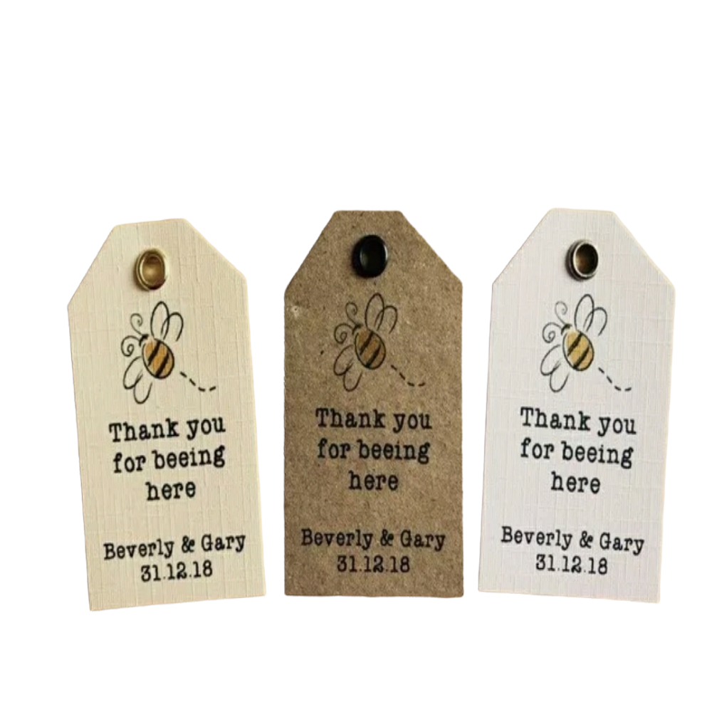 Honey Wedding Favour's with Honey Dipper & Personalised Label