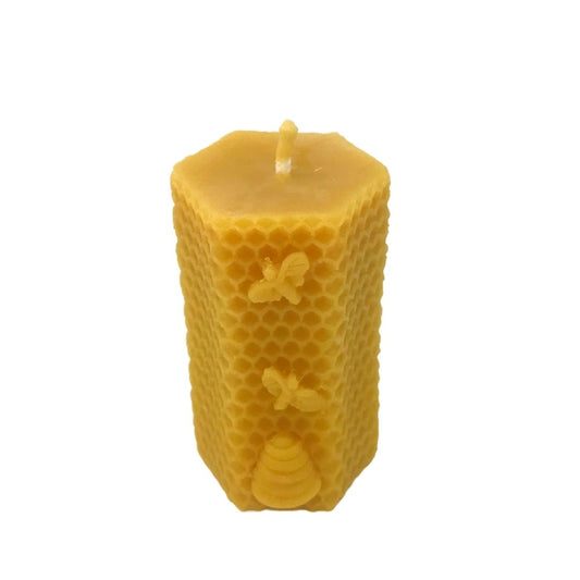 Bees on Honey Comb Candle