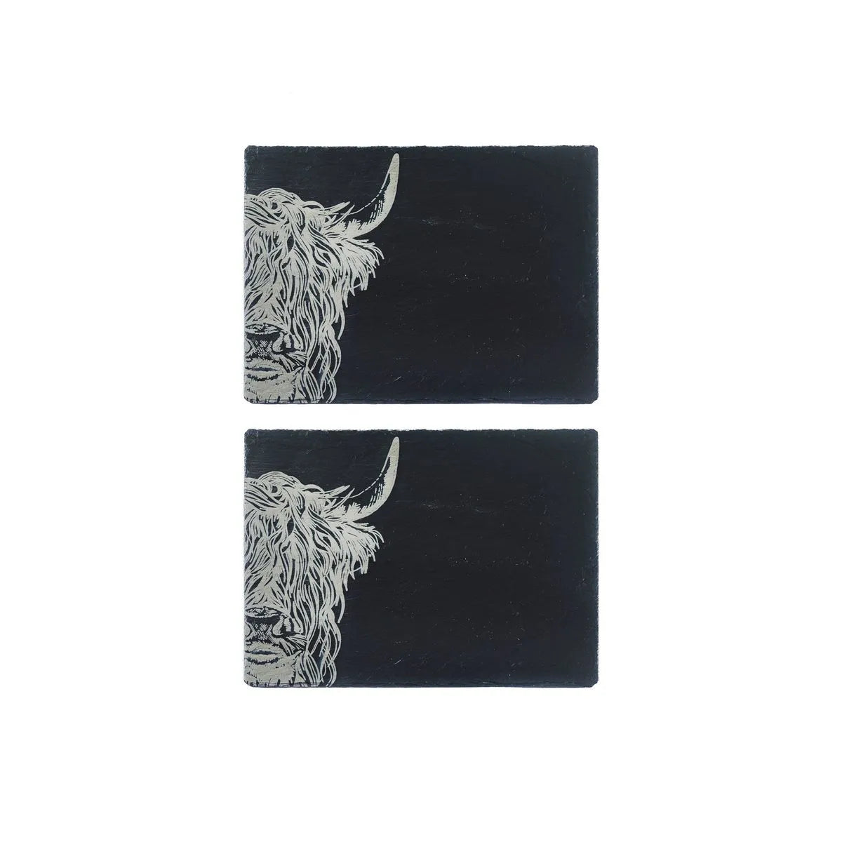 2 Highland Cow Slate Place Mats