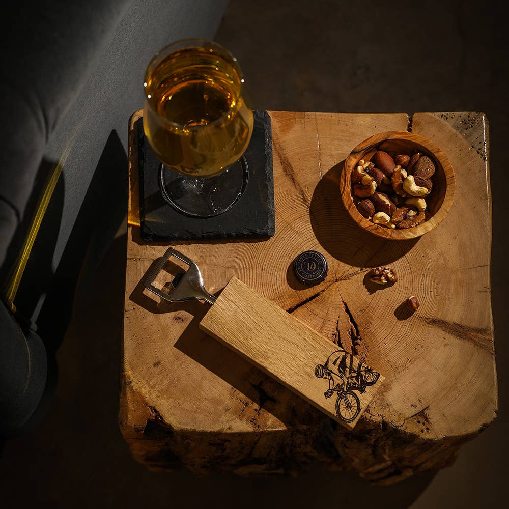 Oak Bottle Opener - Cycling