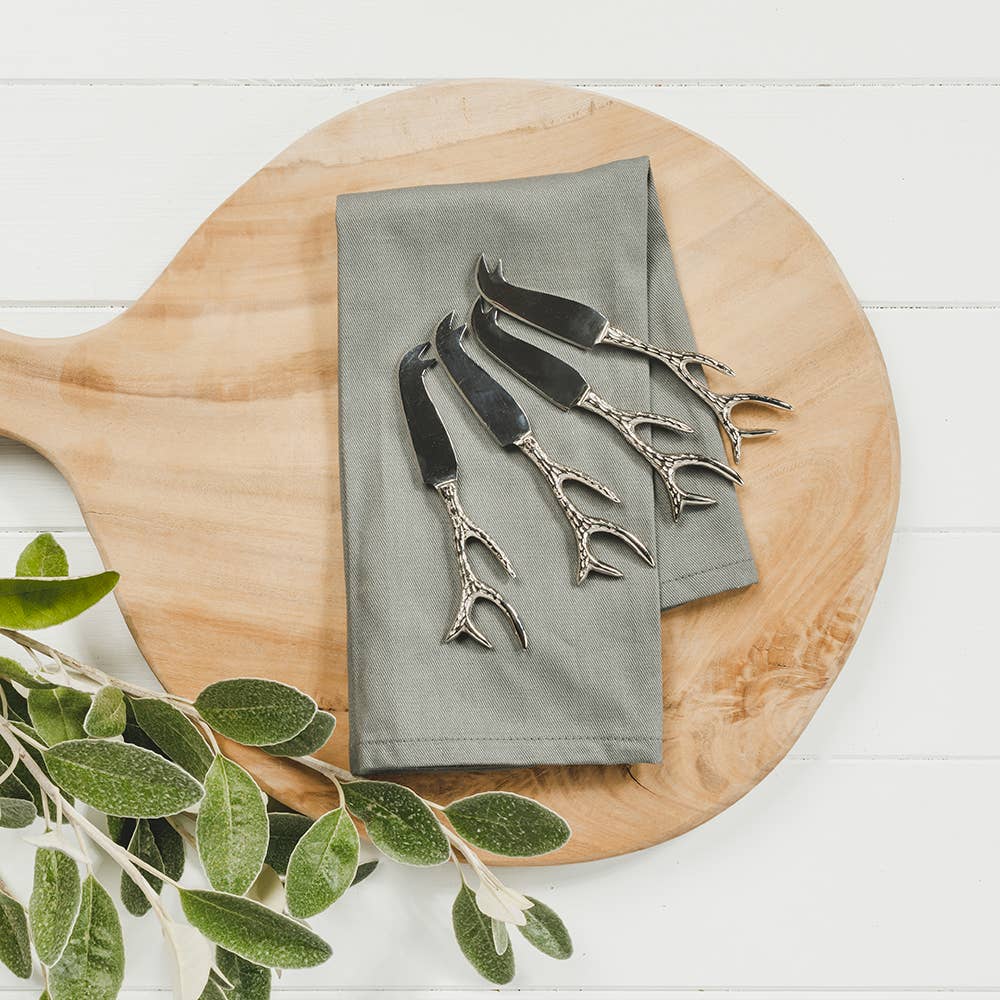 4 Mini Antler Cheese Knives