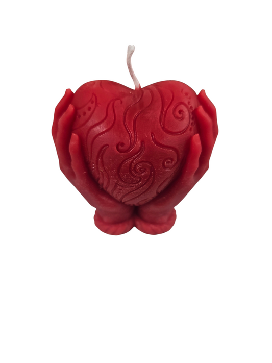 Heart-in-Hands Candle