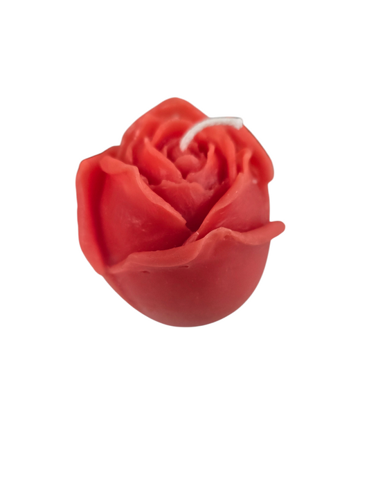 Red Rose Beeswax Candle