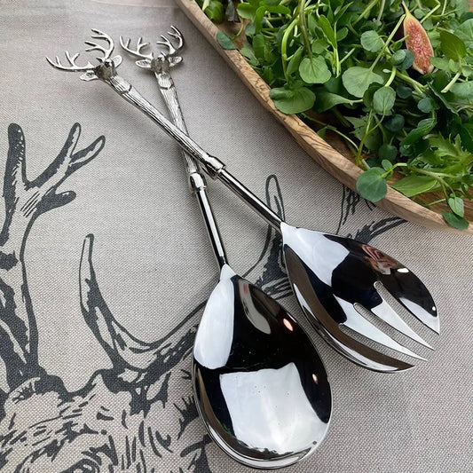 Stag Salad Serving Set