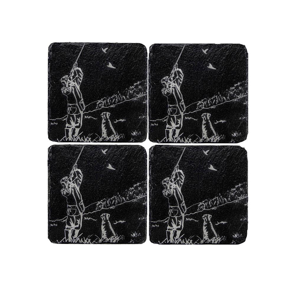 4 Slate Coasters - Shooting