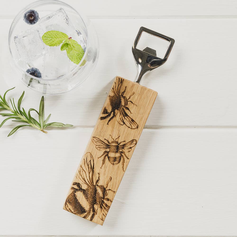 Bee Oak Bottle Opener